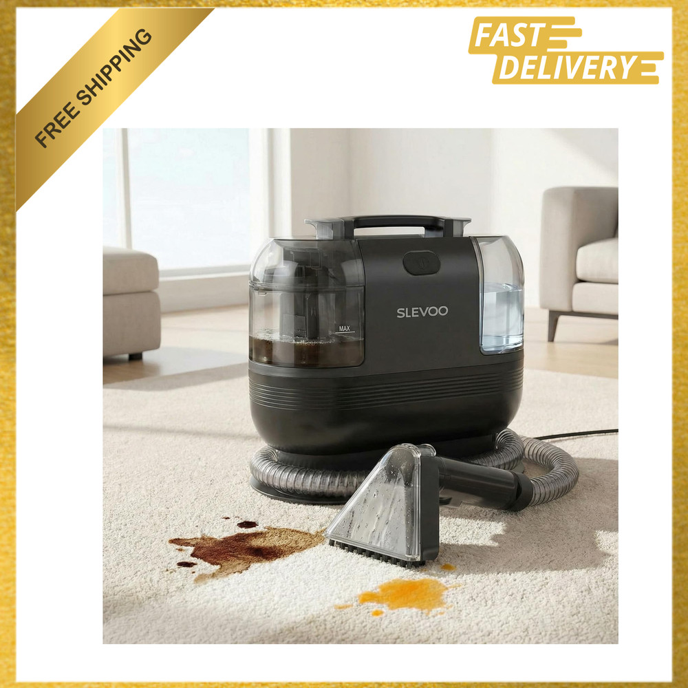 Portable Carpet Cleaner, 500W Deep Suction, 20Kpa, Dual Tank, Upholstery Spot