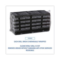 Boardwalk GB12PC 8″ x 4″ Grill Brick – Black (12/Ct) New