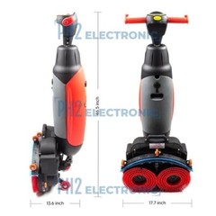 Sanitmax SM430 17″ Walk behind Floor Scrubber Machine,Includes 3 Lithium Battery