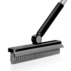 SetSail Grout Cleaner Brush with Long Handle, V-Shaped Floor Scrub Black Grey