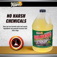 Instant Power Commercial Drain Maintainer – Liquid Enzyme Clog 1 Gallon