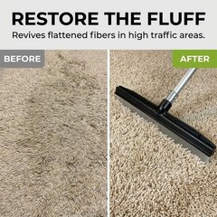 Room Groom Carpet Rake with 54″ Adjustable Handle – Ultimate Pet Hair Remover