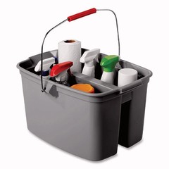 Rubbermaid Commercial 2617GRA 17 qt. Plastic Double Utility Pail – Gray New