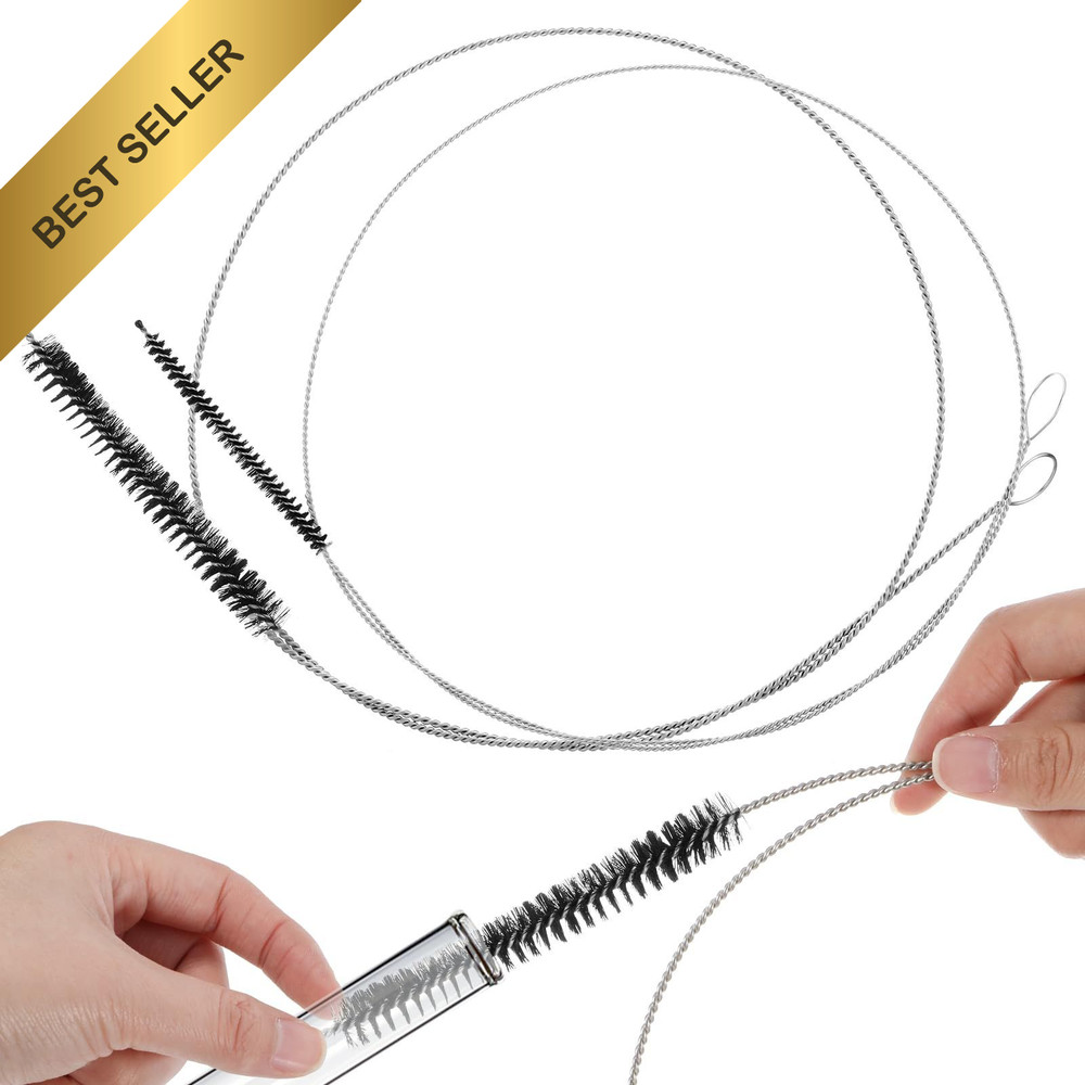 2Pcs 39.4″ Extra Long Straw Cleaner Brush Pipe Tube Cleaning Pump Feeding Line