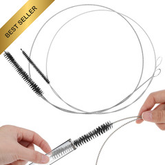 2Pcs 39.4″ Extra Long Straw Cleaner Brush Pipe Tube Cleaning Pump Feeding Line