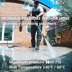 100 FT Pressure Washer Hose 1/4″ Replacement Power Wash Hose with Quick Connect