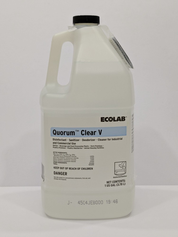 Ecolab Quorum Clear V (6300566) – Disinfectant Sanitizer Deodorizer – 1 Gallon