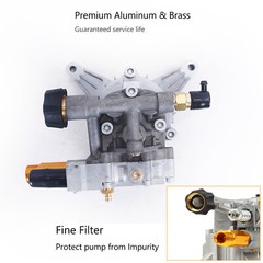 Vertical Pressure Washer Pump 7/8″ Shaft 2400-2700 PSI 2.4GPM Power Washer Pump