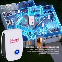 2026 Upgraded 8 Pack Ultrasonic Mouse & Pest Control Repeller 8 Pack, Blue