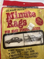 NOS Clean-Rite Rags Soft Lint Free Washable Material 2 Pack 15×15 Free Shipping