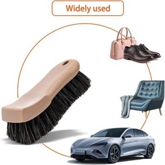 1 PC Car Interior Cleaning Brush with Long Horse Hair Bristles for Automotive, H