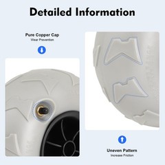 9 Balloon Wheels 2 Pack 0.78in Inner Dia Beach Sand Tires Kayak Cart 4.5in Thick