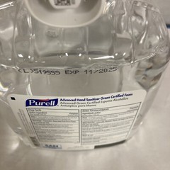 Purell 7851-02, Foaming Hand Sanitizer Refill, 1200 ML, Lot of 2, Exp. 2025/11