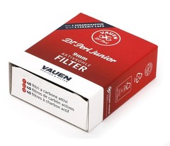 Dr. Perl Junior 9mm Pipe Filters – 40 Count – Activated Charcoal