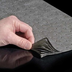 Pig Mat139 Sorbent Pad, 22 Gal, 15 In X 20 In, Universal, Gray, Polypropylene
