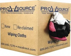 10 Lb Box PRO-SOURCE Reclaimed Cotton Polo Cloth Shop Rags: Assorted Colors