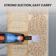 Candy Corded Stick Vacuum Cleaner, Powerful Suction Handheld Standard, Black