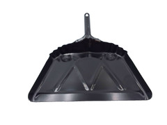 Boardwalk 04212EA Metal Dust Pan 12″ Wide Black Steel Dustpan 2″ Handle NEW