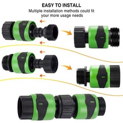 JUSONEY Garden Hose Quick Connect Male and Female- Link and…