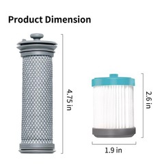 Keluke 12 Pack Cordless Vacuum Filter Replacement Compatible Tineco A10 Hero