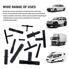 115PCS Car Vacuum Hose Connector 0.31*0.31*1.6inch,