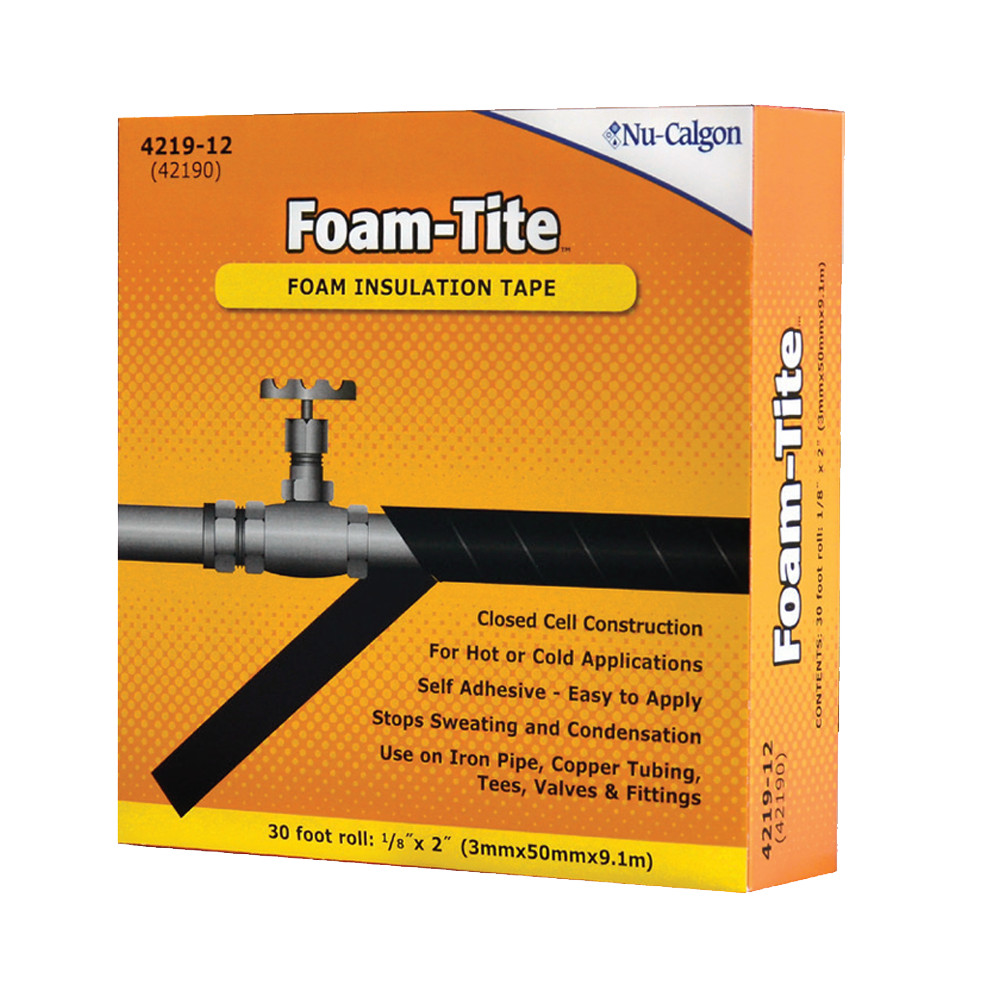 Nu-Calgon Foam-Tite 4219-12 Self-Adhesive Foam Insulation Tape 2in x 30ft