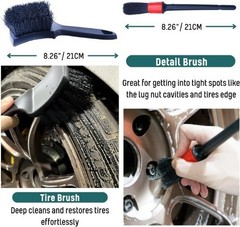 Professional 4 Pack Long Handle Wheel Brush Kit Color: 4 Pack (Green & Black)
