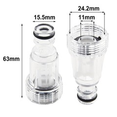 5pcs Pressure Washer Transparent Plastic Water Inlet Filter Replacement Tool New