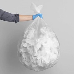 55 Gal Clear Trash Bags Garbage Bins Liner for Home Hospital Office, 50 Count