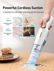 Aspiron Cordless Handheld Vacuum 24Kpa Powerful Car Vacuum 2-Speed 2 Charging