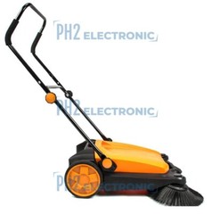 SM650 27.5″ Manual Push Powered Floor Sweeper, Triple Brushes,Indoor and Outdoor