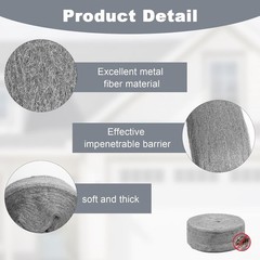 Stainless Steel Wool Reel 40Ft Fill Fabric Roll Gap Blocker Coarse Wire