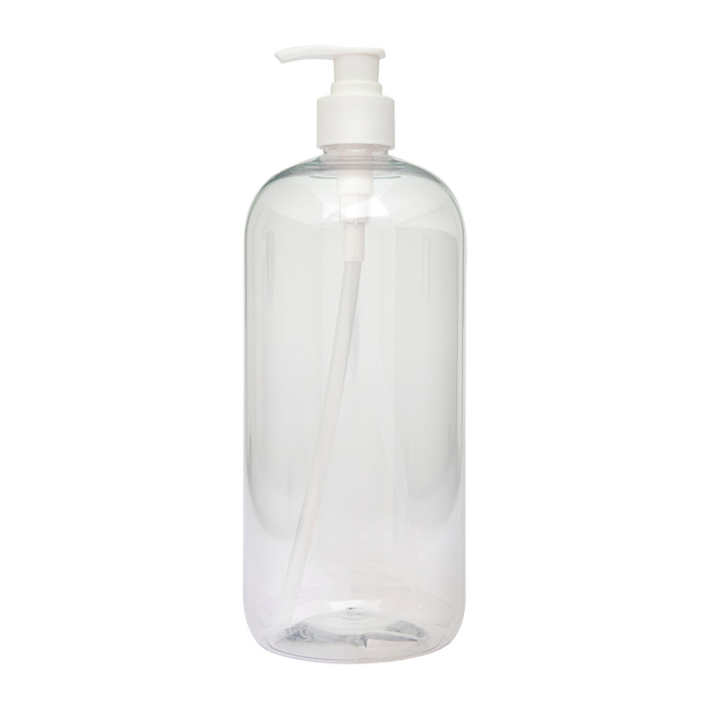 Empty Plastic Liter Bottle (1,000 mL bottle) with 28/410 Pump Top, Case of 108
