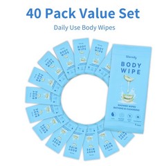 40 Pcs Body Wipes Individually 1 Count (Pack of 40), 40 Pack-Travel Size