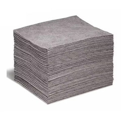 SpillTech Sorbent Pads Universal Gray 15×18 100 Pack Oil Coolant Spill Absorbent