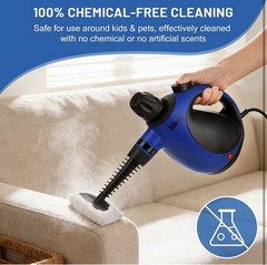 Klona EM-307 Handheld Steam Cleaner w/ Hose, Attachments & User Manual