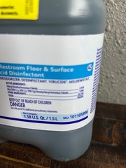 4 Pack Diversey Crew Restroom Floor Surface Non Acid Disinfectant Cleaner 1.5L