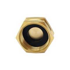 Hooshing Garden Hose End Caps Brass Cap with Washers 3/4 inches, Gold
