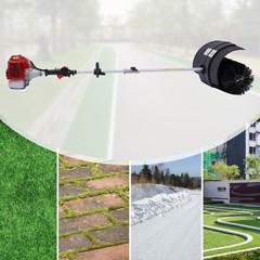 52CC Handheld Sweeper Broom Gas Power Driveway Turf Artificial Grass Snow Clean
