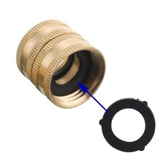 M MINGLE Garden Hose Adapter, Male to Male, Female Female, 3/4 inch, Gold