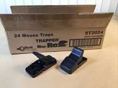 24 Pack Trapper Mini-Rex Rat Snap Traps by Bell Labs ST2024 NEW