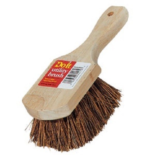 (1)-Do it Best 9 In. x 3 In. Palmyra Bristle Fiber Wood Scrub Brush 89636