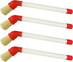 Lube Brush Applicator Swab (4-Pack), 11″ Plastic Handle and 45° Angled Design f