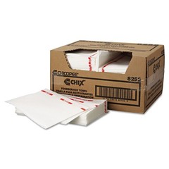 Chix 8252 13″ x 21″ Cotton Food Service Towels – White/Red (150/Ct) New