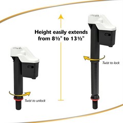 Korky 818BP QuietFILL Universal Fill Valve & 2 Inch Flapper, Black