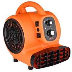 VEVOR 1000 CFM 3-Speed 1/4 HP Adjustable Air Mover Carpet Dryer Blower Floor Fan