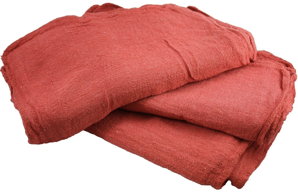 500 New Industrial Shop Rags Cleaning Towels Red Large 12×14 Towel B- NEW
