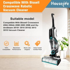 Houselife 4 Brush Rolls And 2 Hepa Filters Replacement Parts Compatible Bissell