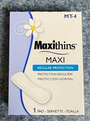 HOSPECO MT4 Maxithins #4 Vended Sanitary Napkins Regular Protection LOT OF 75