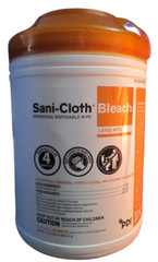 Sani-Cloth Germicidal Hospital Grade Disposable Wipe w/Bleach LG 6×10.5 65 ct
